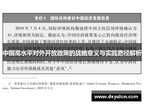 中国高水平对外开放政策的战略意义与实践路径解析